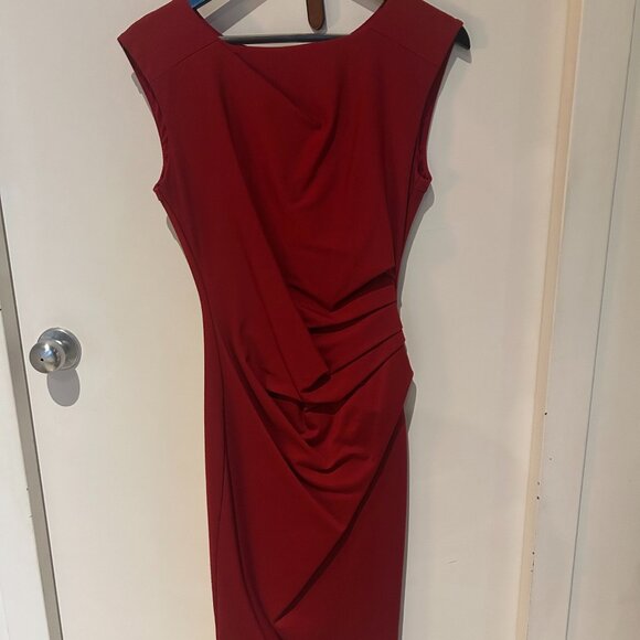 Red Sleeveless Sheath Dress - Picture 1 of 4